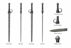Dark Fantasy Longsword – Hand Forged Medieval Ring Guard Sword