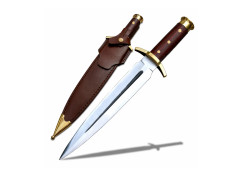 Brass Guard Rosewood Dagger – 12 Inch Hand-Forged Dagger