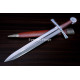 Hand-Forged Medieval Quillon Dagger, Knotwork Pommel