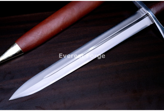 Hand-Forged Medieval Quillon Dagger, Knotwork Pommel