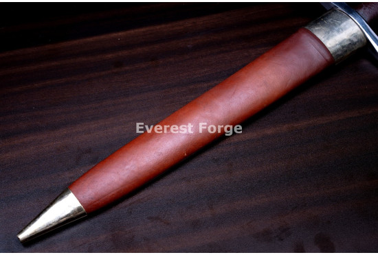 Hand-Forged Medieval Quillon Dagger, Knotwork Pommel