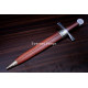 Hand-Forged Medieval Quillon Dagger, Knotwork Pommel