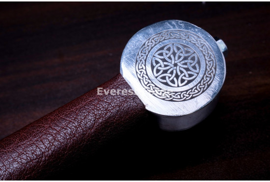 Hand-Forged Medieval Quillon Dagger, Knotwork Pommel