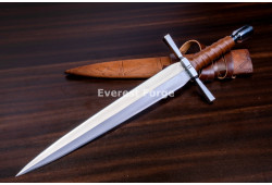 Hand-Forged Medieval Quillon Dagger, Barrel Pommel