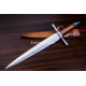 Hand-Forged Medieval Quillon Dagger, Barrel Pommel