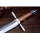 Hand-Forged Medieval Quillon Dagger, Barrel Pommel