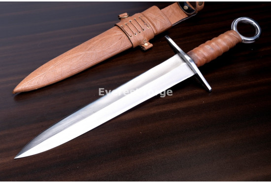 Hand-Forged Quillon Dagger, Ring Pommel