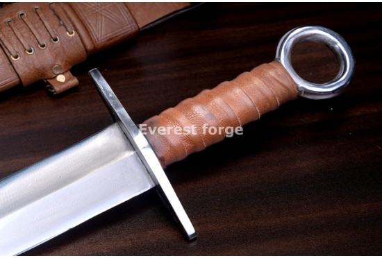 Hand-Forged Quillon Dagger, Ring Pommel