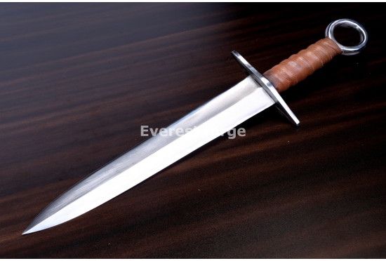 Hand-Forged Quillon Dagger, Ring Pommel