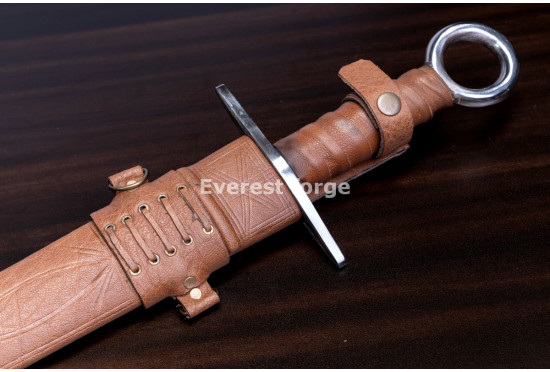 Hand-Forged Quillon Dagger, Ring Pommel