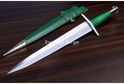 Hand-Forged Medieval Dagger, Cord-Wrapped Grip