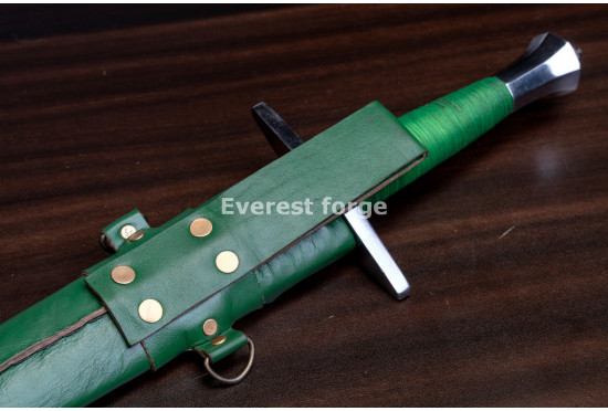 Hand-Forged Medieval Dagger, Cord-Wrapped Grip