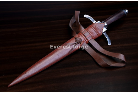 Hand-Forged Quillon Dagger, Broad Blade