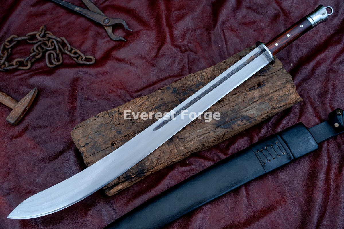 Hand-Forged Chinese Dao Saber – 5160 Full Tang | Everest Forge