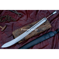 Hand-Forged Chinese Dao Saber – Full-Tang 5160 Curved Single-Edged Blade