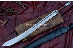 Hand-Forged Chinese Dao Saber – Full-Tang 5160 Curved Single-Edged Blade