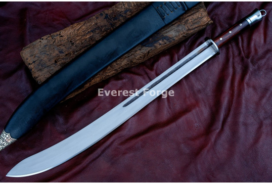Hand-Forged Chinese Dao Saber – Full-Tang 5160 Curved Single-Edged Blade
