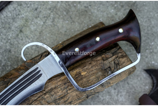 D-Guard Khukuri Machete – 12-Inch Heavy Duty Hand-Forged Kukri