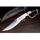 Hand-Forged D-Guard Kukri Knife, Sawback Spine