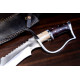 Hand-Forged D-Guard Kukri Knife, Sawback Spine
