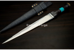 Hand-Forged Himalayan Dirk, Turquoise Band