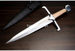 Hand-Forged Quillon Dagger, Disc Pommel