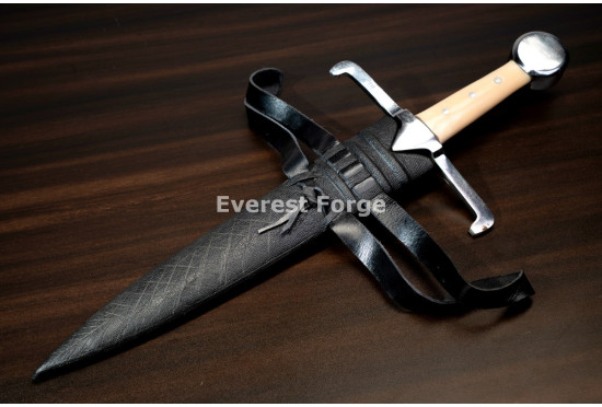 Hand-Forged Quillon Dagger, Disc Pommel