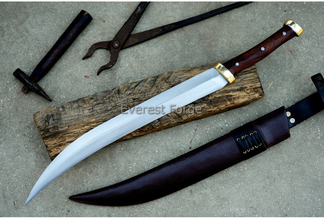 Elif curved dagger hand-forged Eastern fantasy blade — Everest Forge Nepal