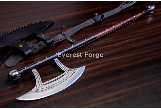 Hand-Forged Dane Axe, Engraved Head