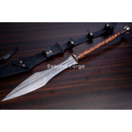 Hand-Forged Greek Dory Spear, Leaf Blade