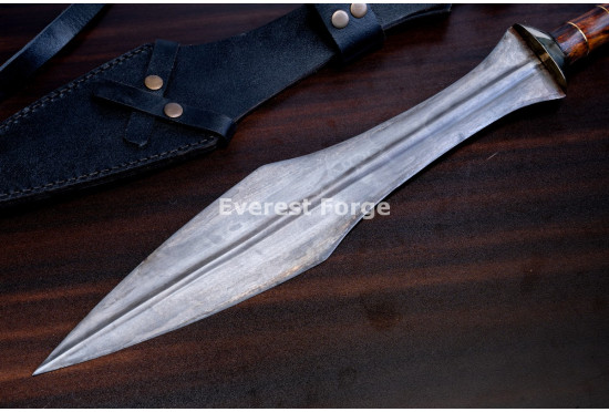 Hand-Forged Greek Dory Spear, Leaf Blade