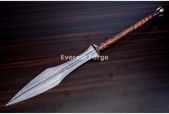 Hand-Forged Greek Dory Spear, Leaf Blade