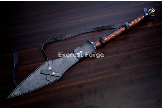Hand-Forged Greek Dory Spear, Leaf Blade