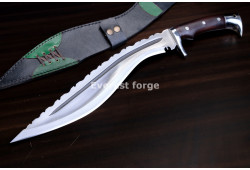 Hand-Forged Fantasy Kukri Knife, Sawback Spine