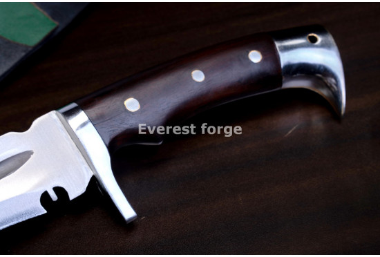 Hand-Forged Fantasy Kukri Knife, Sawback Spine