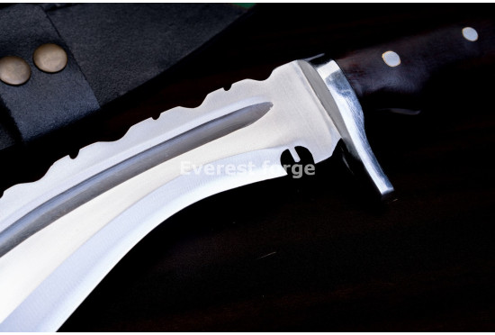 Hand-Forged Fantasy Kukri Knife, Sawback Spine