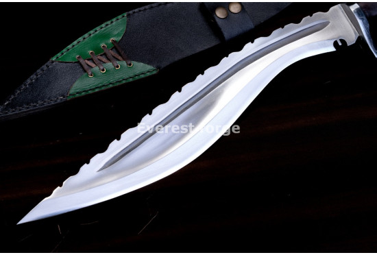 Hand-Forged Fantasy Kukri Knife, Sawback Spine