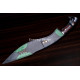 Hand-Forged Fantasy Kukri Knife, Sawback Spine