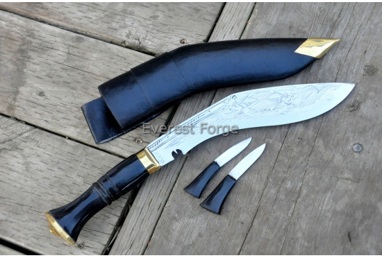 Dragon Engraved Bhojpure Khukuri 