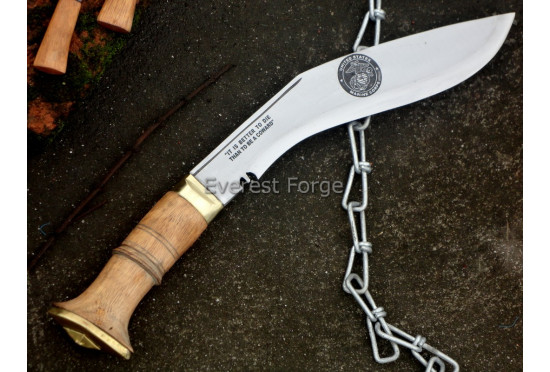 Official Gurkha Issue khukuri with USMC Logo 