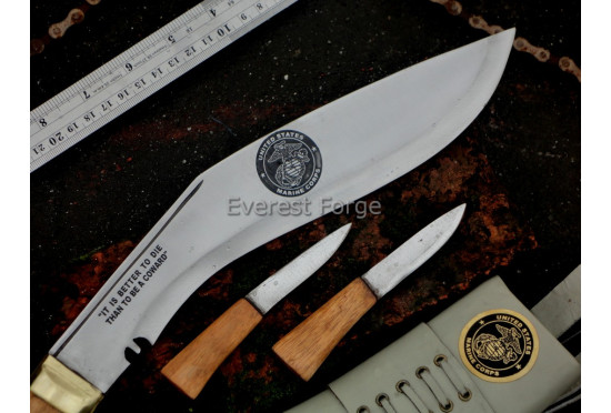 Official Gurkha Issue khukuri with USMC Logo 