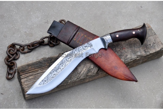 Compact Angkhola Kukri – Etched Edition