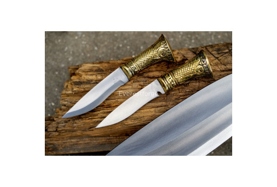 Custom Forged Kukri & Malay Parang Set