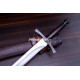 Hand-Forged Medieval Falchion Sword, Fluted Pommel