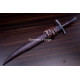 Hand-Forged Medieval Falchion Sword, Fluted Pommel