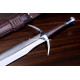 Hand-Forged Fantasy Arming Sword, Horned Guard