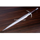 Hand-Forged Fantasy Arming Sword, Horned Guard