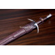 Hand-Forged Fantasy Arming Sword, Horned Guard