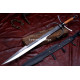 Hand-Forged Fantasy Falchion Sword, Dark Forge Finish