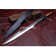 Hand-Forged Fantasy Falchion Sword, Dark Forge Finish